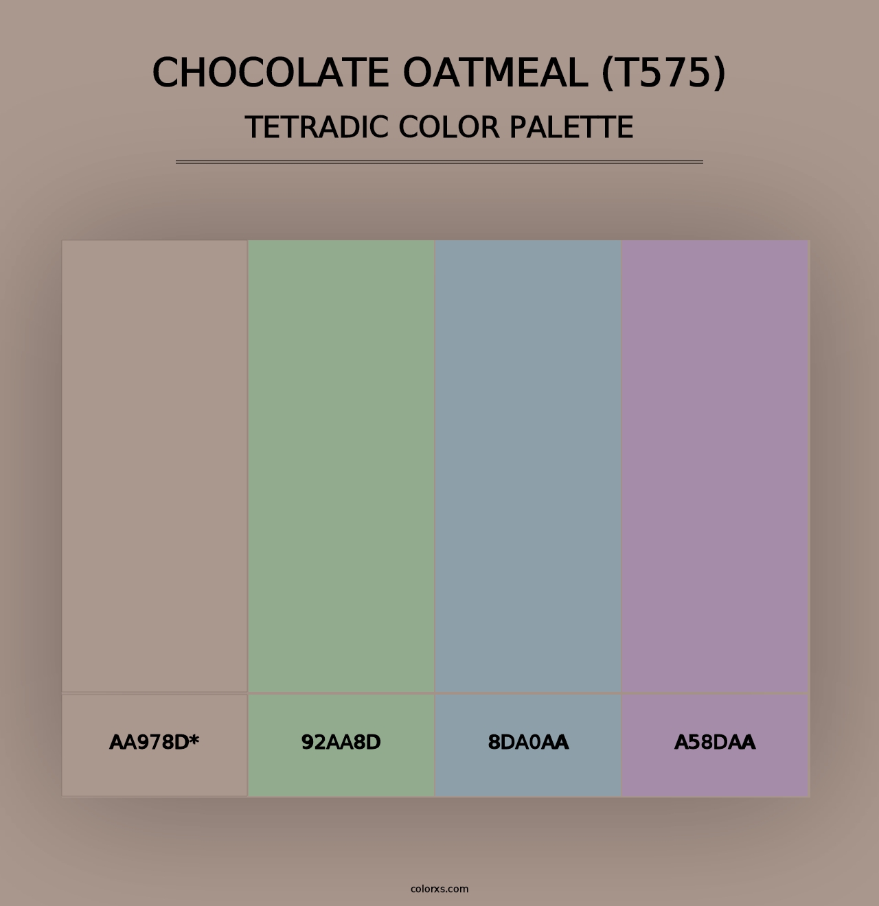 Chocolate Oatmeal (T575) - Tetradic Color Palette