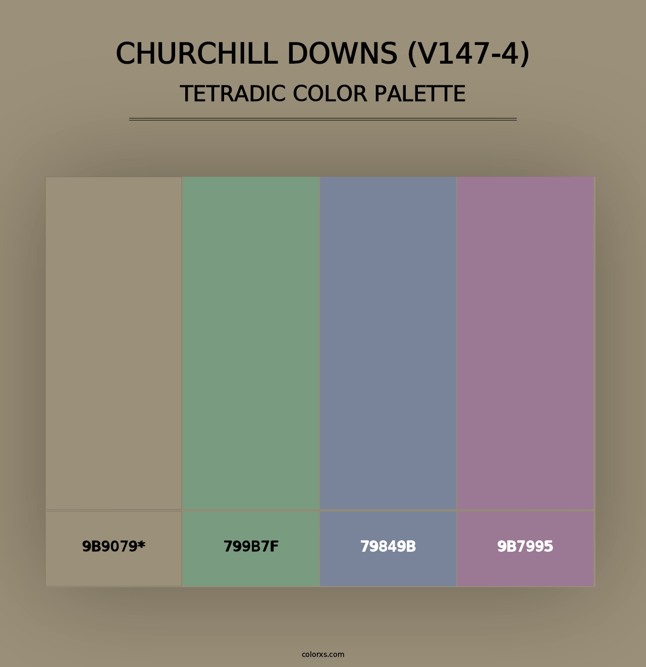 Churchill Downs (V147-4) - Tetradic Color Palette