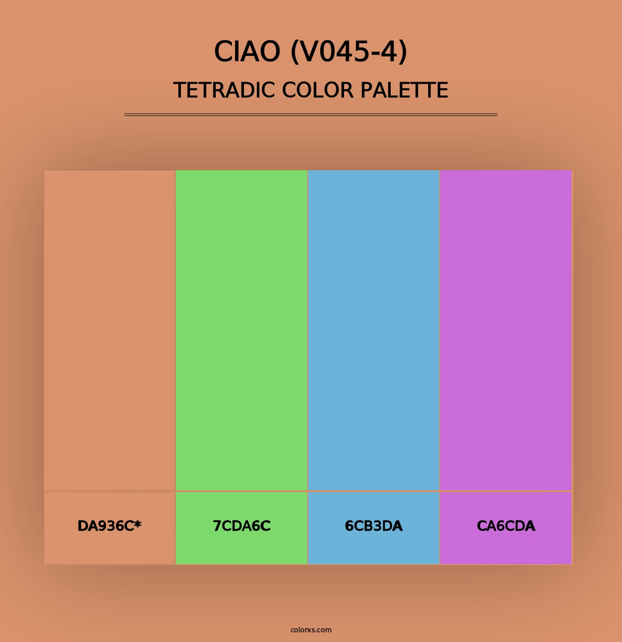 Ciao (V045-4) - Tetradic Color Palette