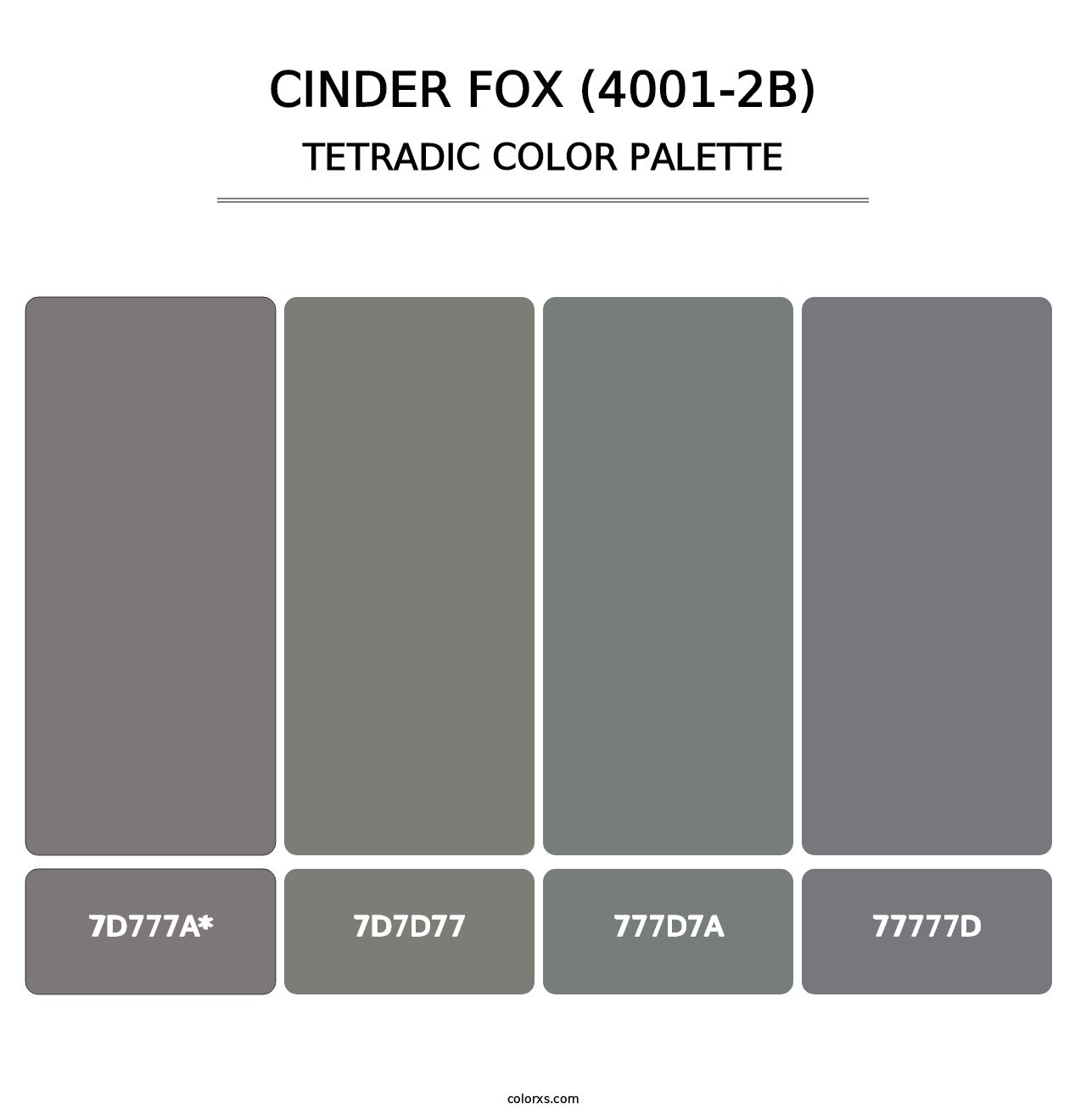 Cinder Fox (4001-2B) - Tetradic Color Palette