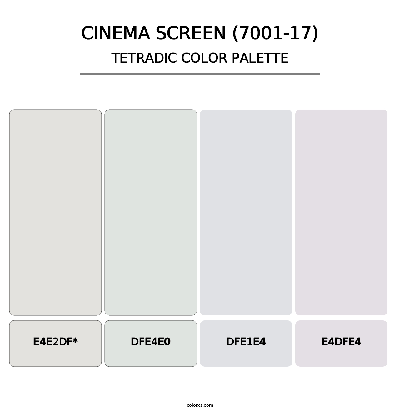 Cinema Screen (7001-17) - Tetradic Color Palette