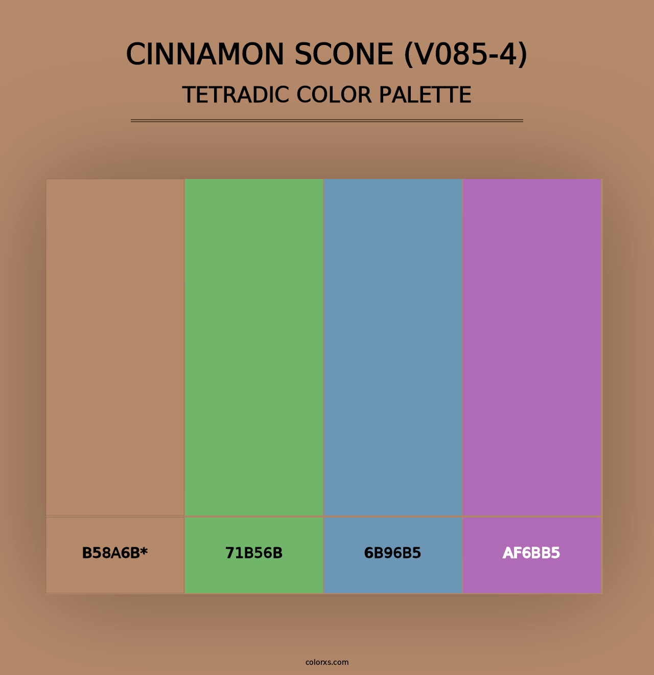 Cinnamon Scone (V085-4) - Tetradic Color Palette