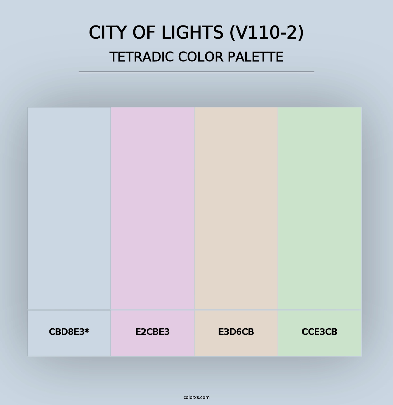 City of Lights (V110-2) - Tetradic Color Palette