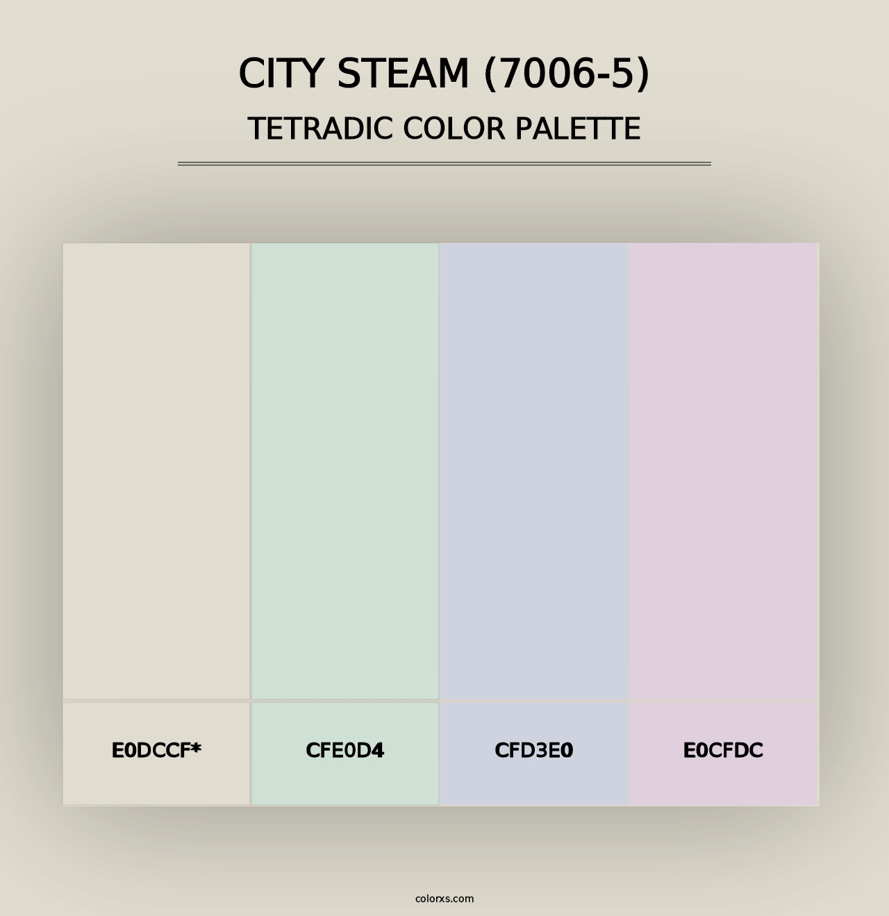 City Steam (7006-5) - Tetradic Color Palette