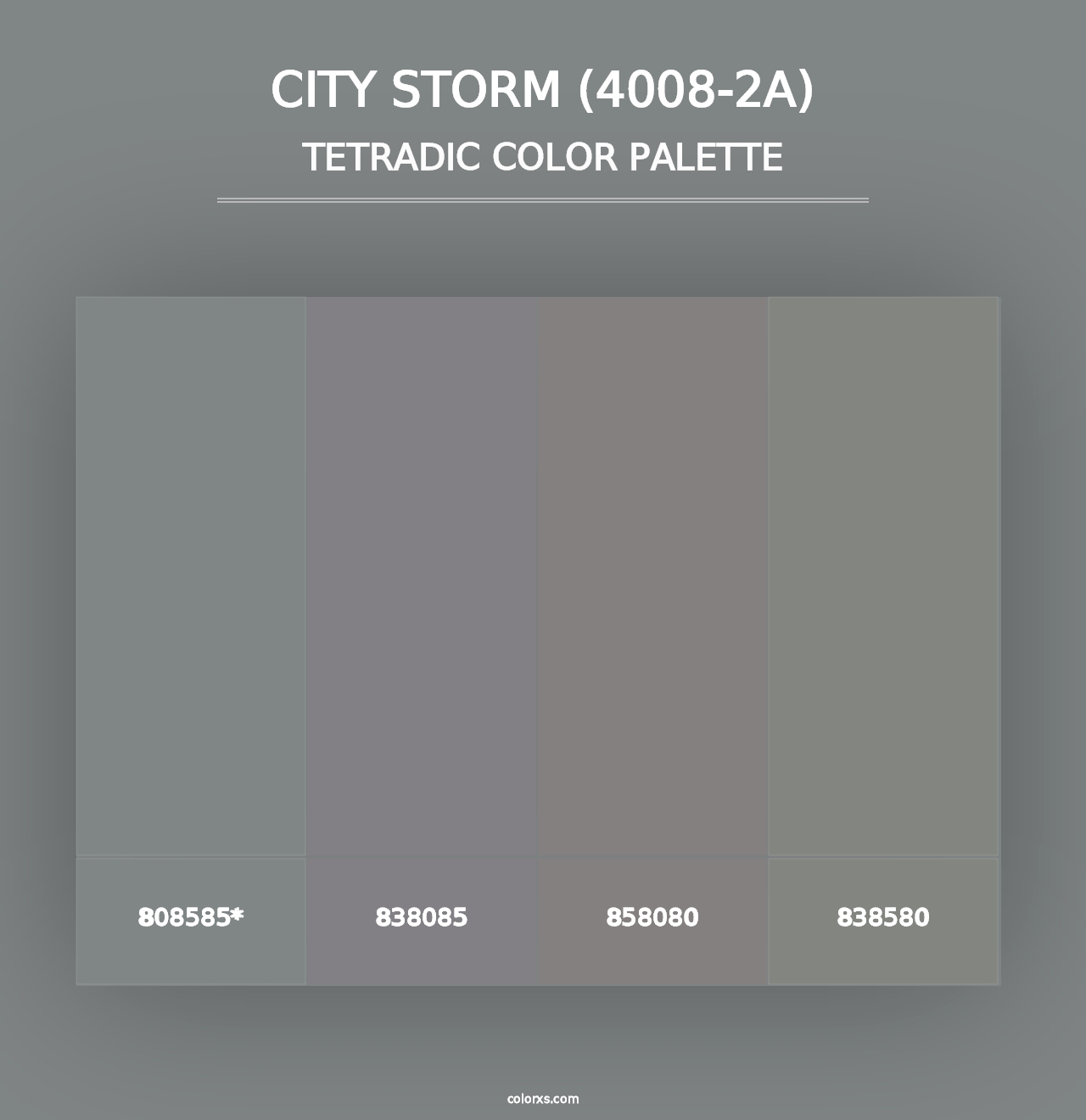 City Storm (4008-2A) - Tetradic Color Palette