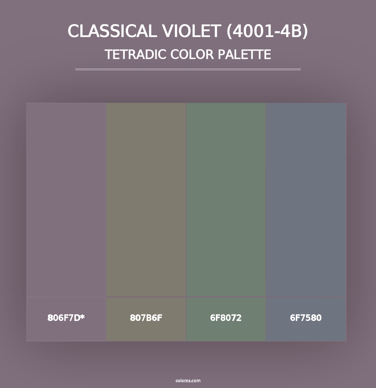 Classical Violet (4001-4B) - Tetradic Color Palette