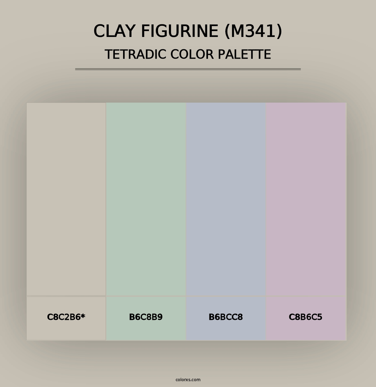 Clay Figurine (M341) - Tetradic Color Palette