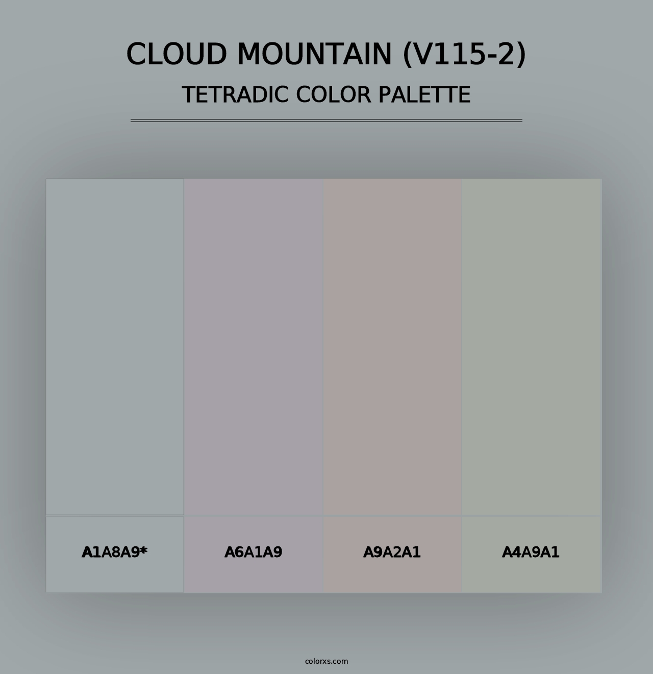 Cloud Mountain (V115-2) - Tetradic Color Palette