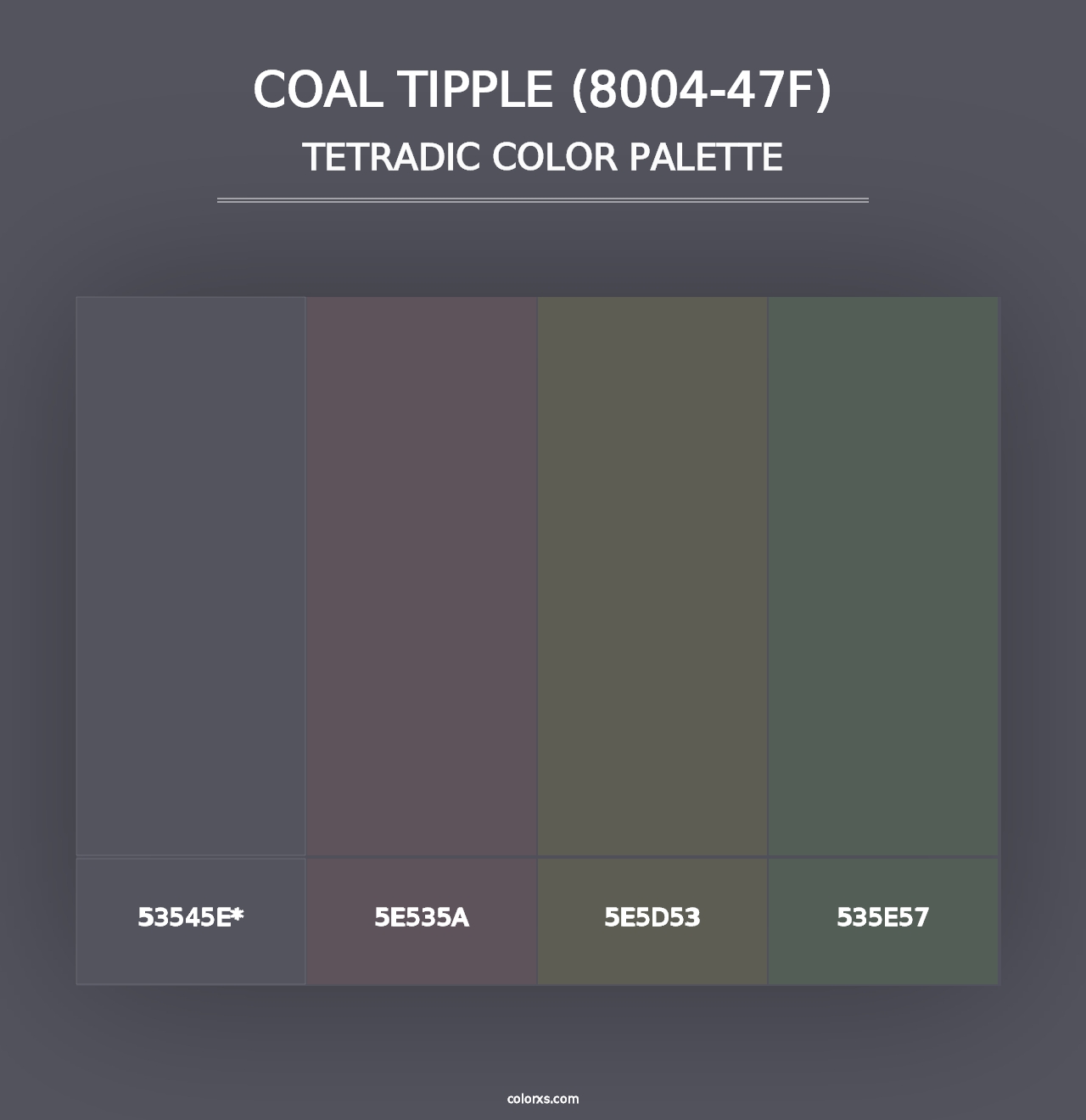 Coal Tipple (8004-47F) - Tetradic Color Palette