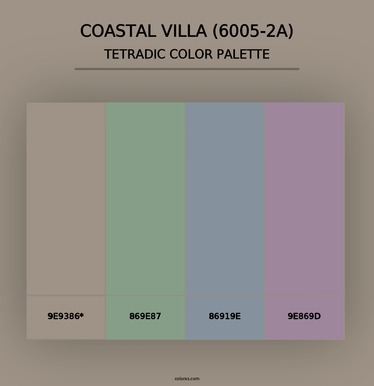 Coastal Villa (6005-2A) - Tetradic Color Palette