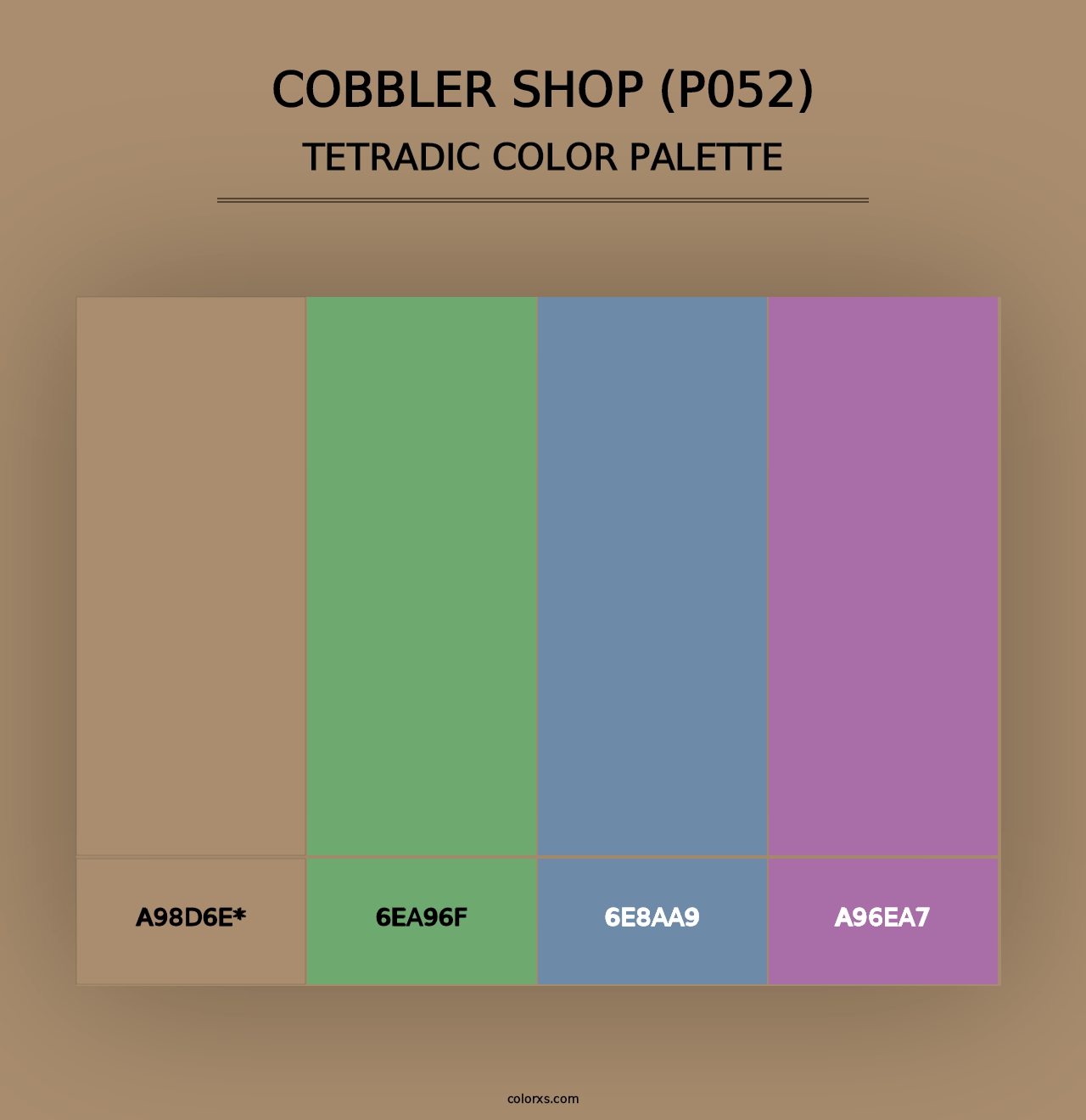 Cobbler Shop (P052) - Tetradic Color Palette