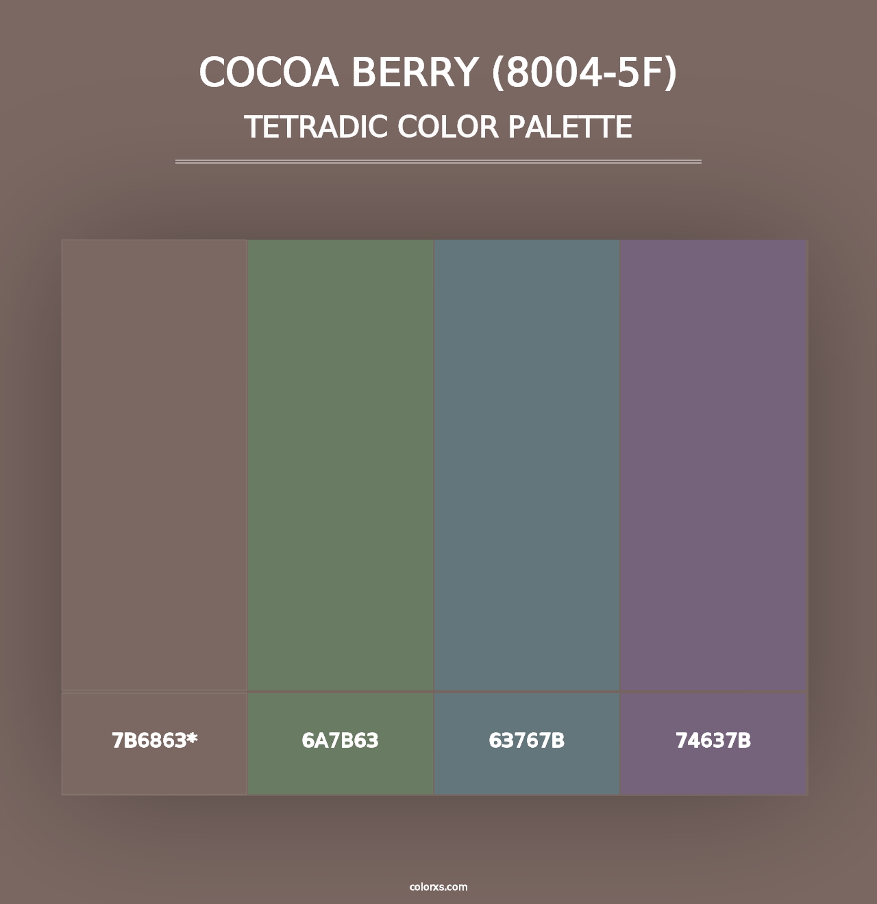 Cocoa Berry (8004-5F) - Tetradic Color Palette