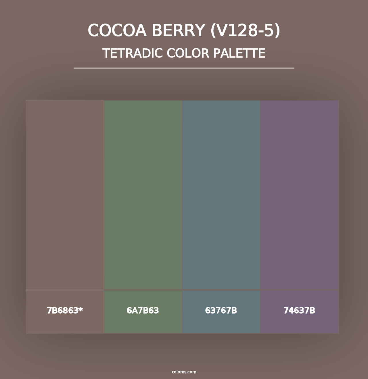 Cocoa Berry (V128-5) - Tetradic Color Palette