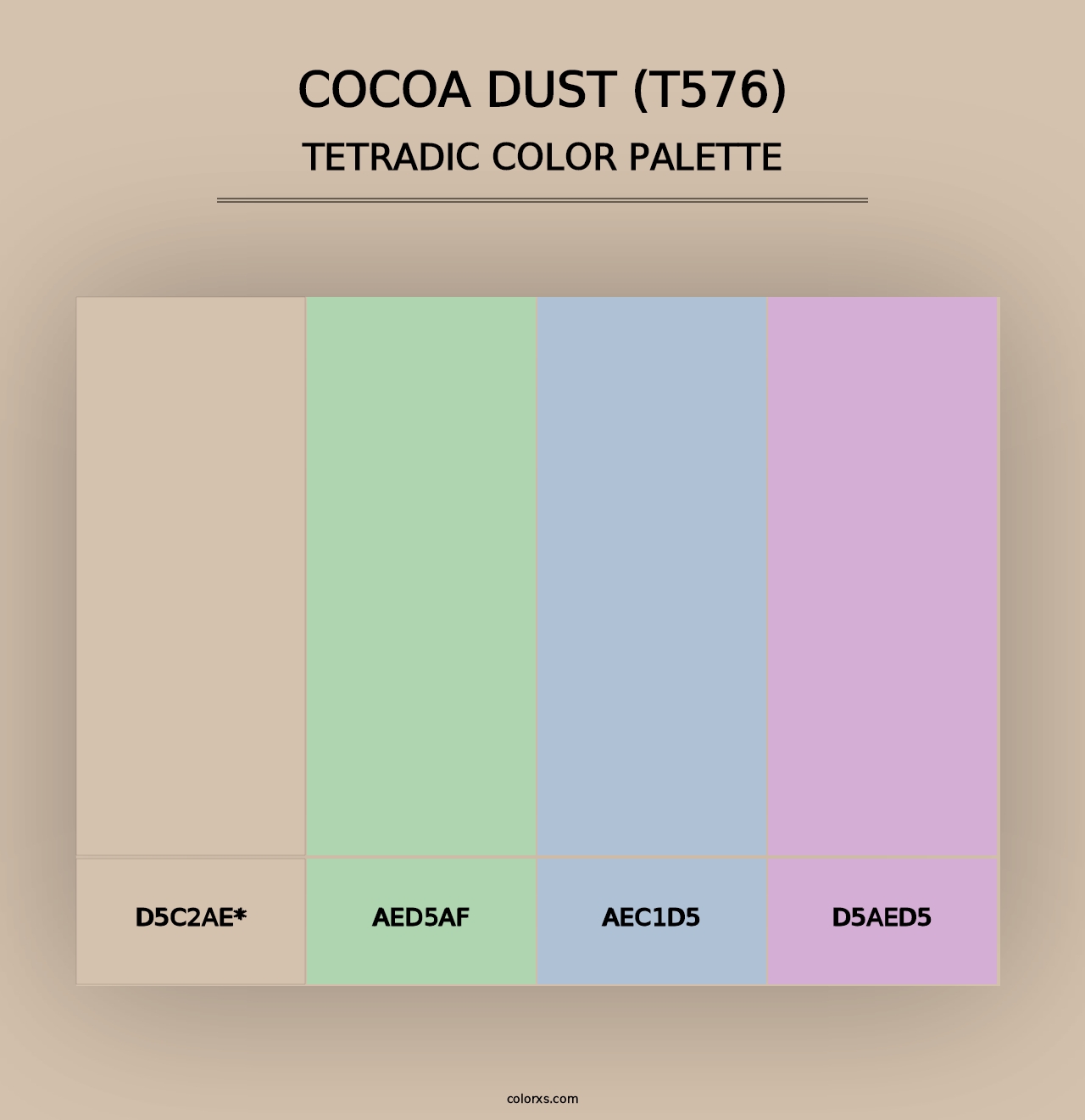 Cocoa Dust (T576) - Tetradic Color Palette