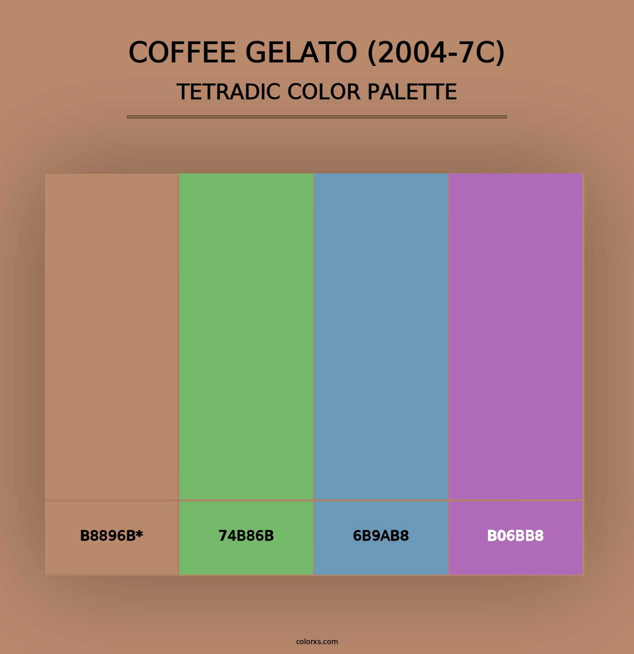 Coffee Gelato (2004-7C) - Tetradic Color Palette