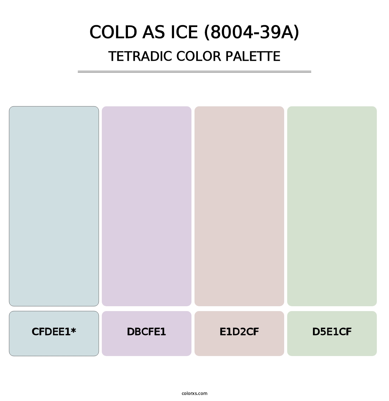 Cold as Ice (8004-39A) - Tetradic Color Palette