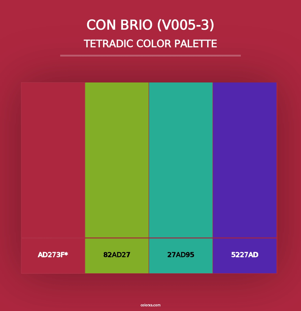 Con Brio (V005-3) - Tetradic Color Palette