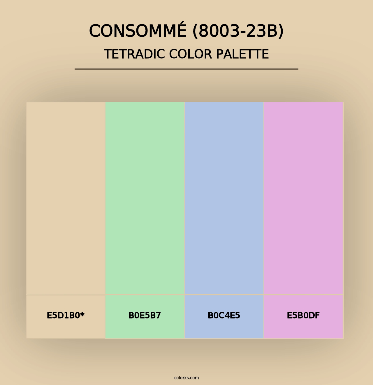 Consommé (8003-23B) - Tetradic Color Palette