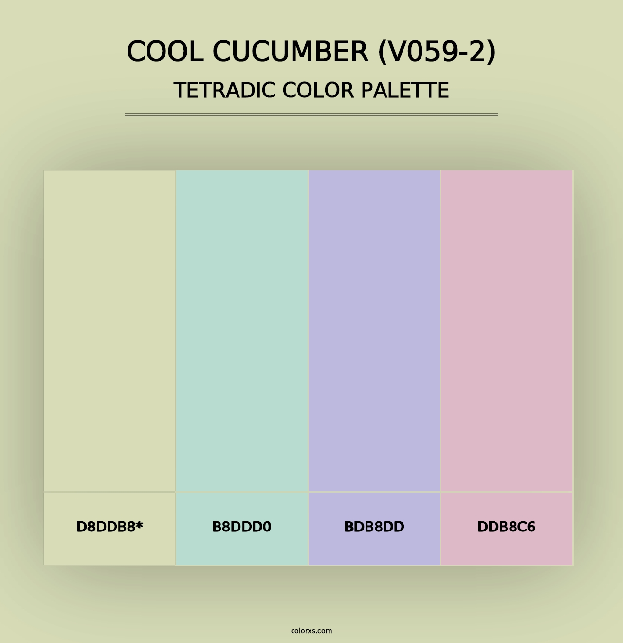 Cool Cucumber (V059-2) - Tetradic Color Palette