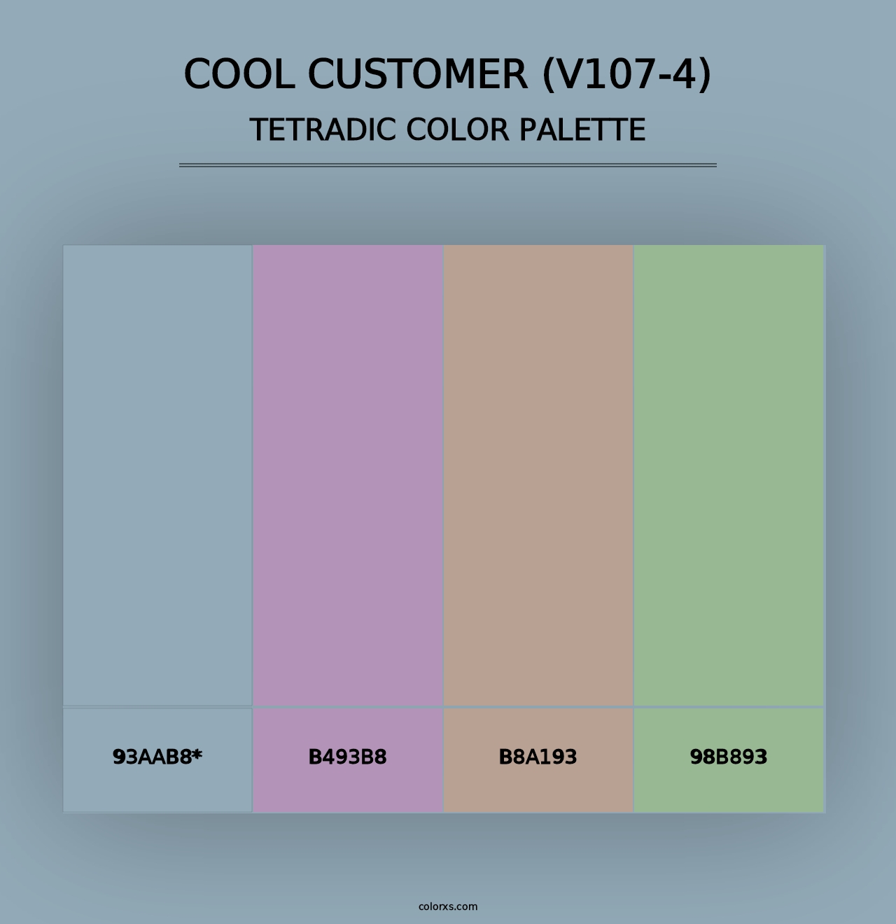 Cool Customer (V107-4) - Tetradic Color Palette