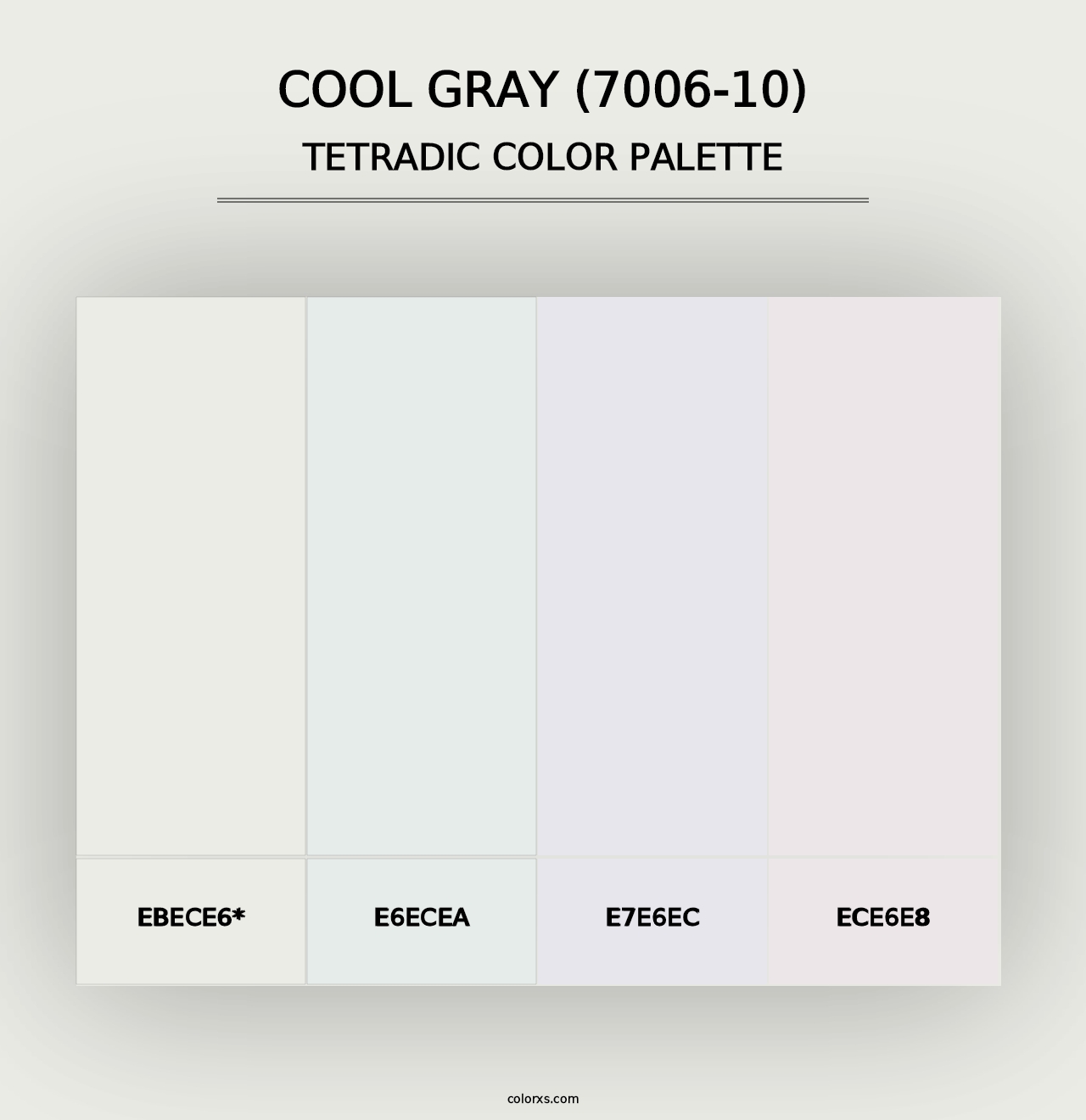 Cool Gray (7006-10) - Tetradic Color Palette