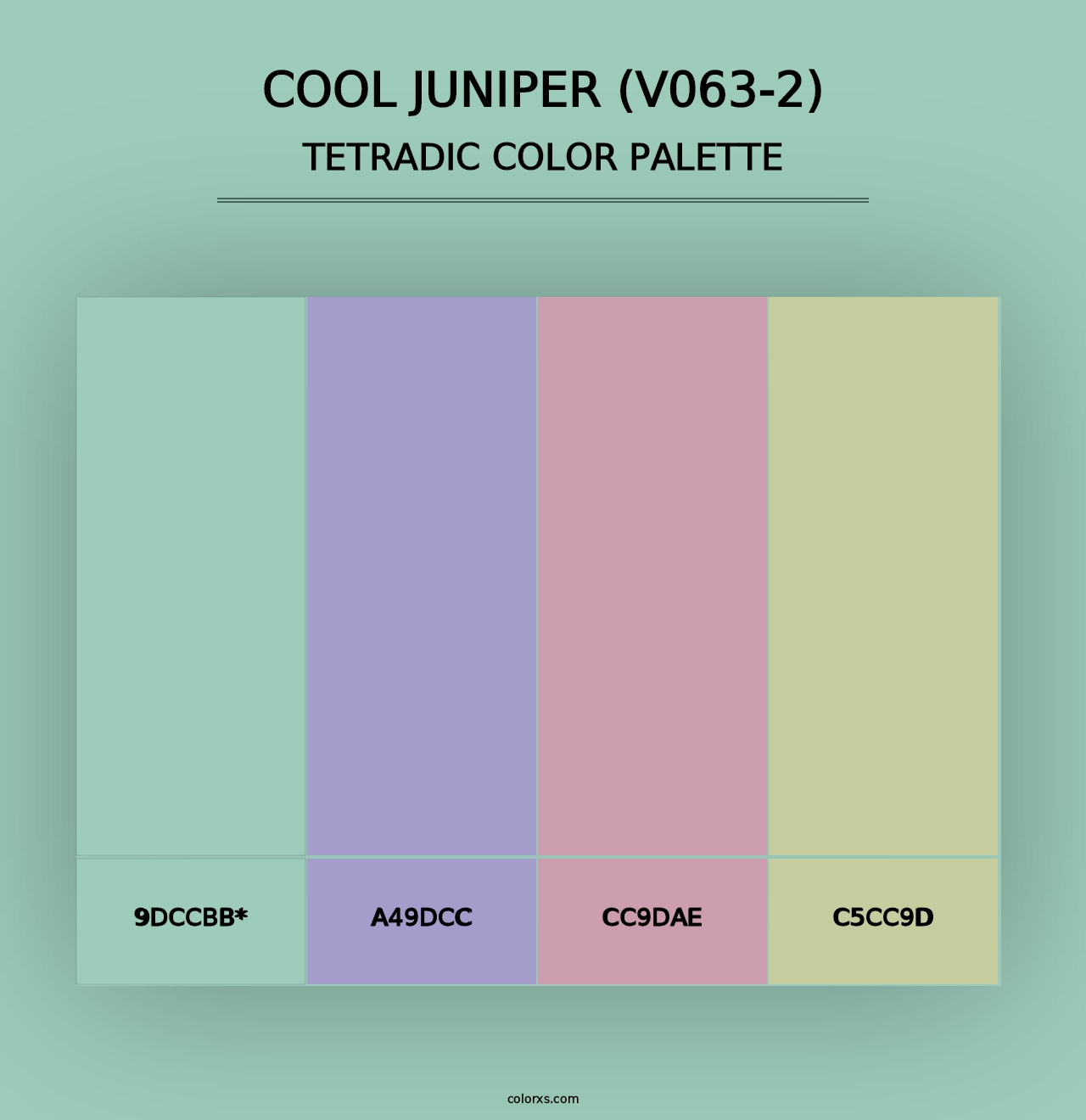 Cool Juniper (V063-2) - Tetradic Color Palette