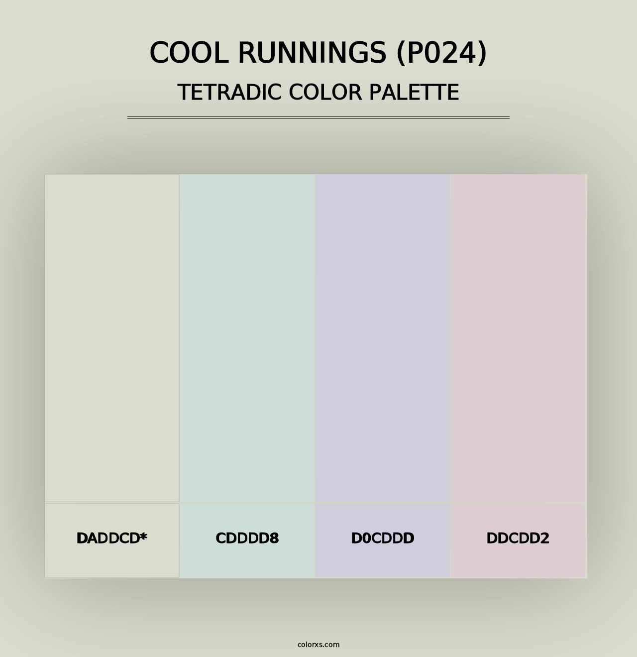 Cool Runnings (P024) - Tetradic Color Palette