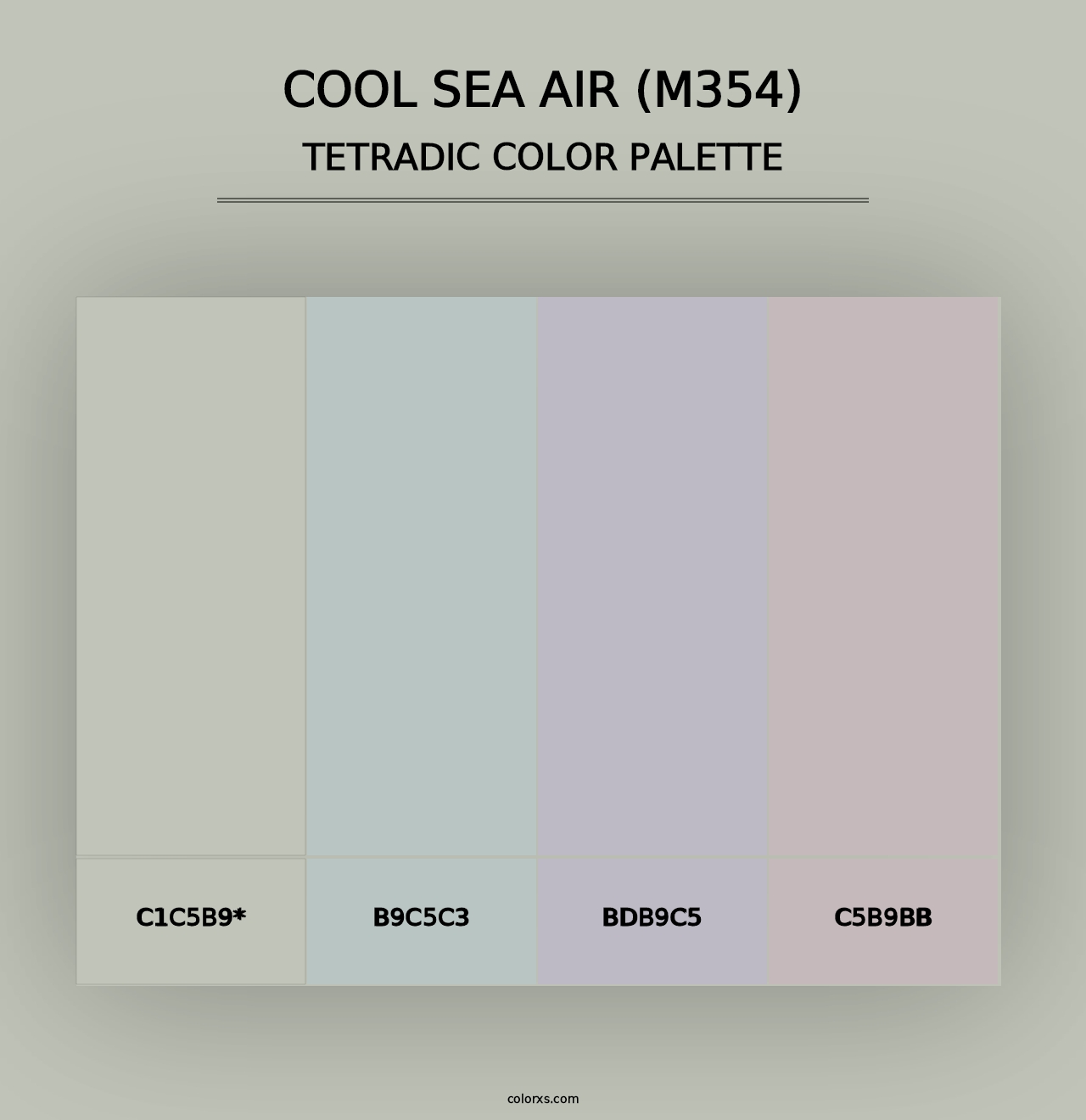 Cool Sea Air (M354) - Tetradic Color Palette