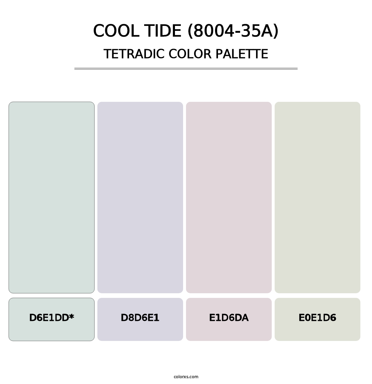 Cool Tide (8004-35A) - Tetradic Color Palette