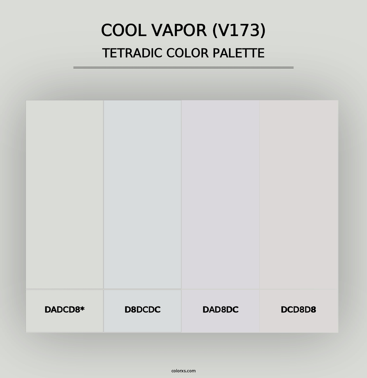 Cool Vapor (V173) - Tetradic Color Palette