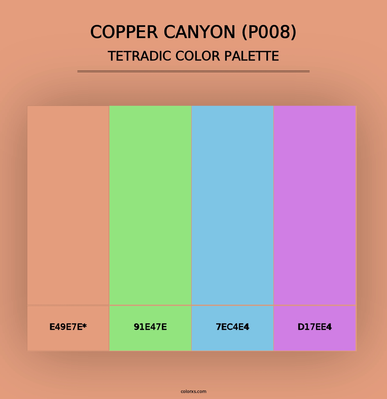 Copper Canyon (P008) - Tetradic Color Palette