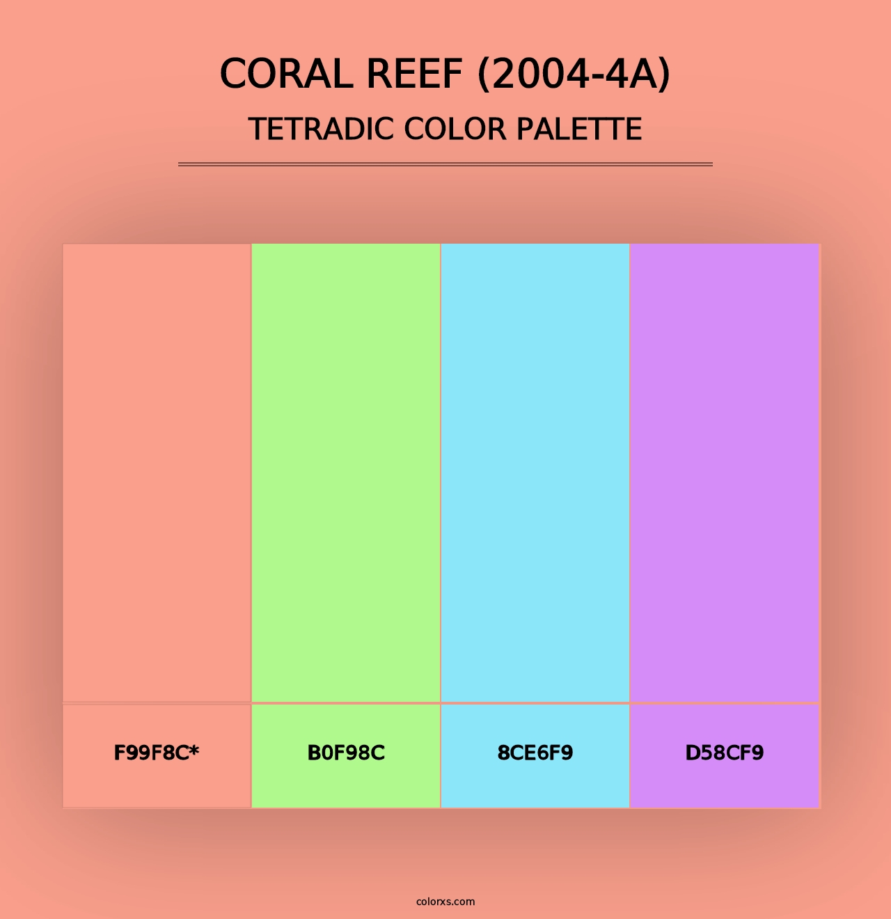 Coral Reef (2004-4A) - Tetradic Color Palette