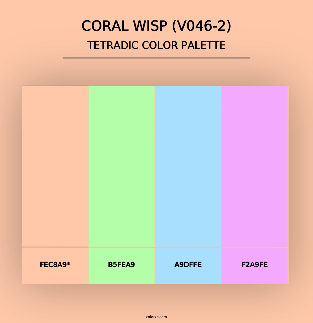 Coral Wisp (V046-2) - Tetradic Color Palette