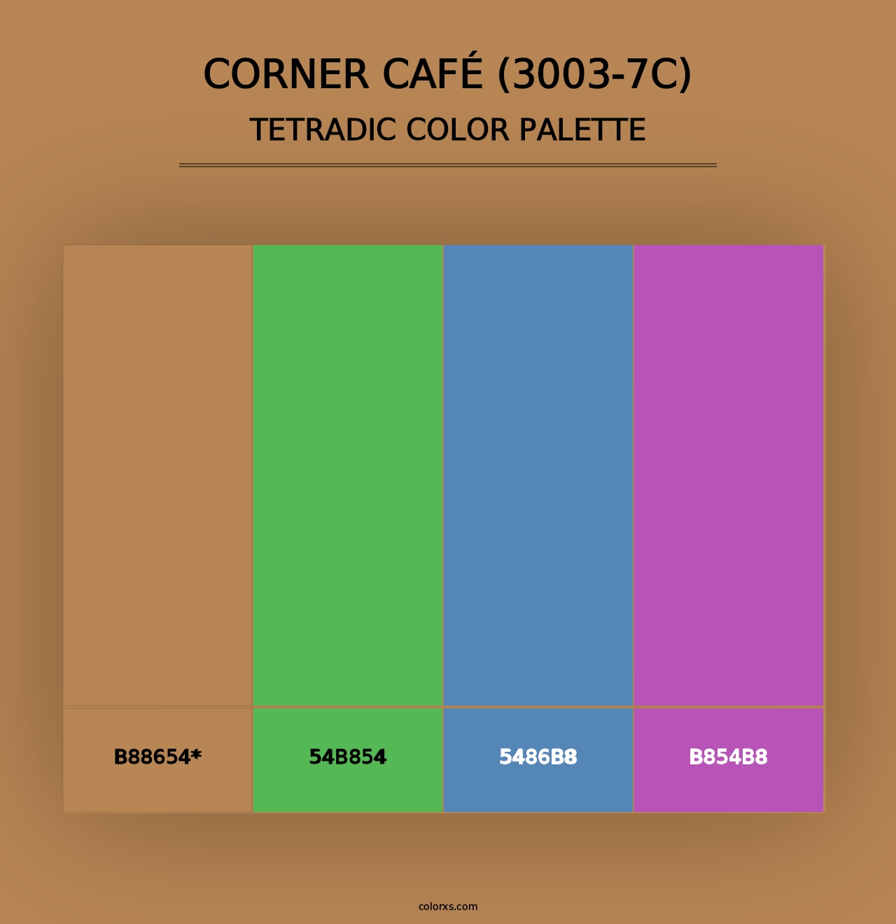 Corner Café (3003-7C) - Tetradic Color Palette