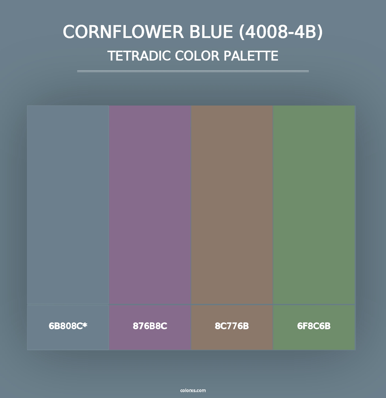 Cornflower Blue (4008-4B) - Tetradic Color Palette