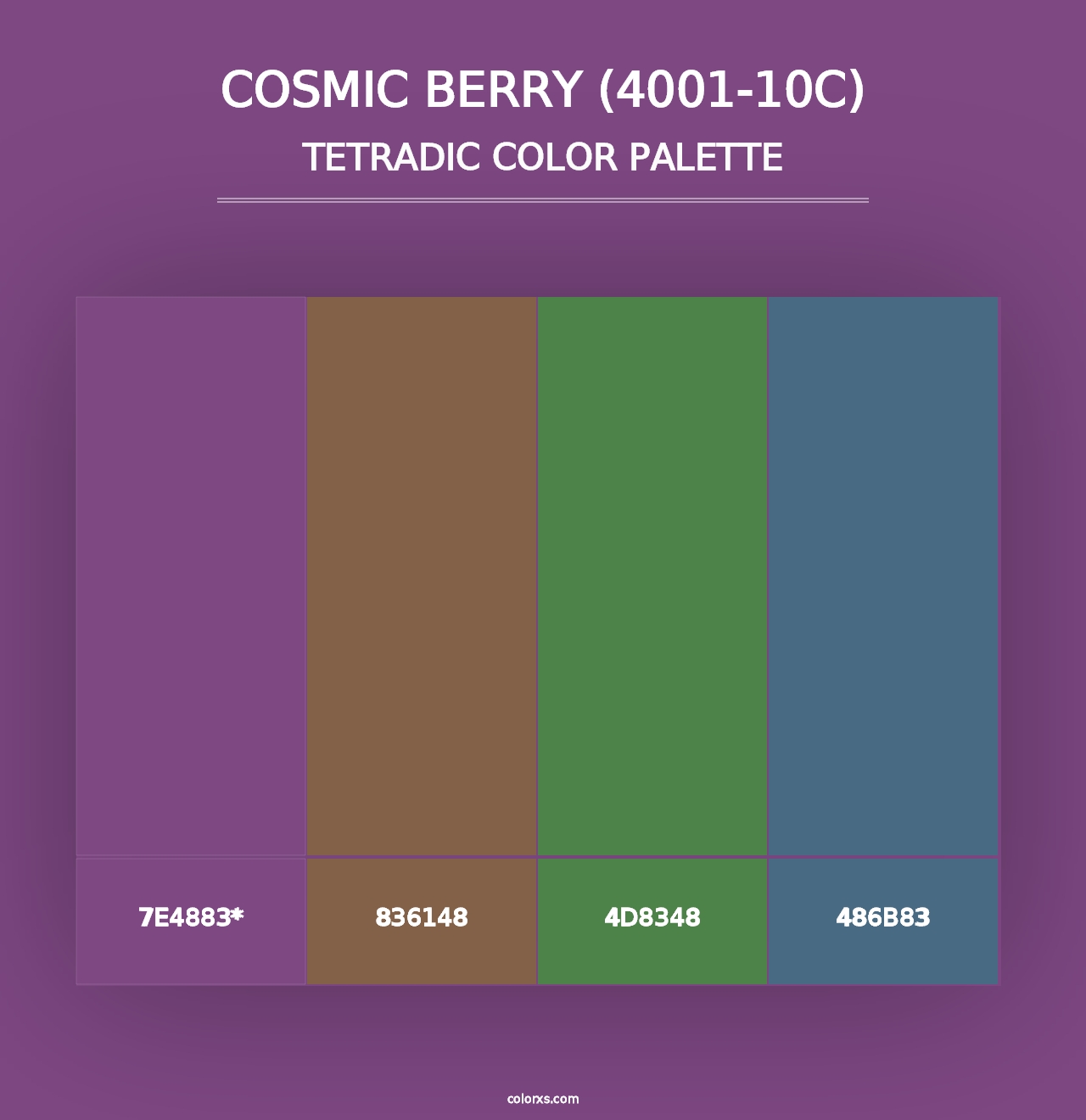 Cosmic Berry (4001-10C) - Tetradic Color Palette