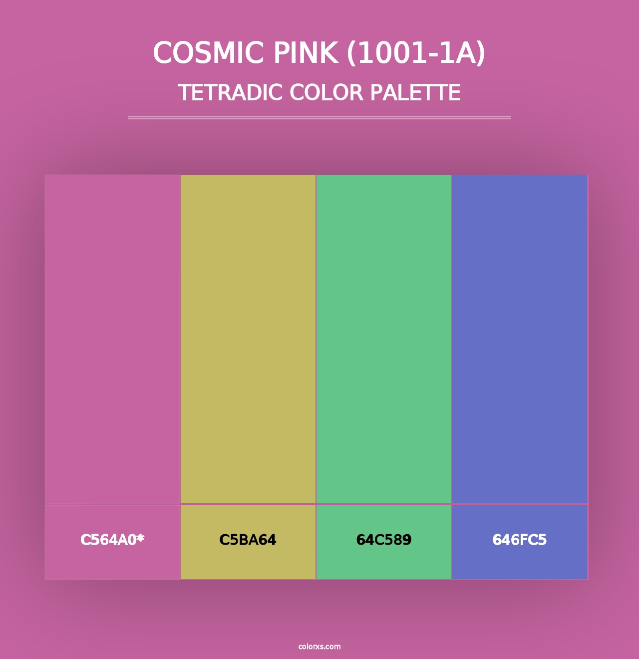 Cosmic Pink (1001-1A) - Tetradic Color Palette