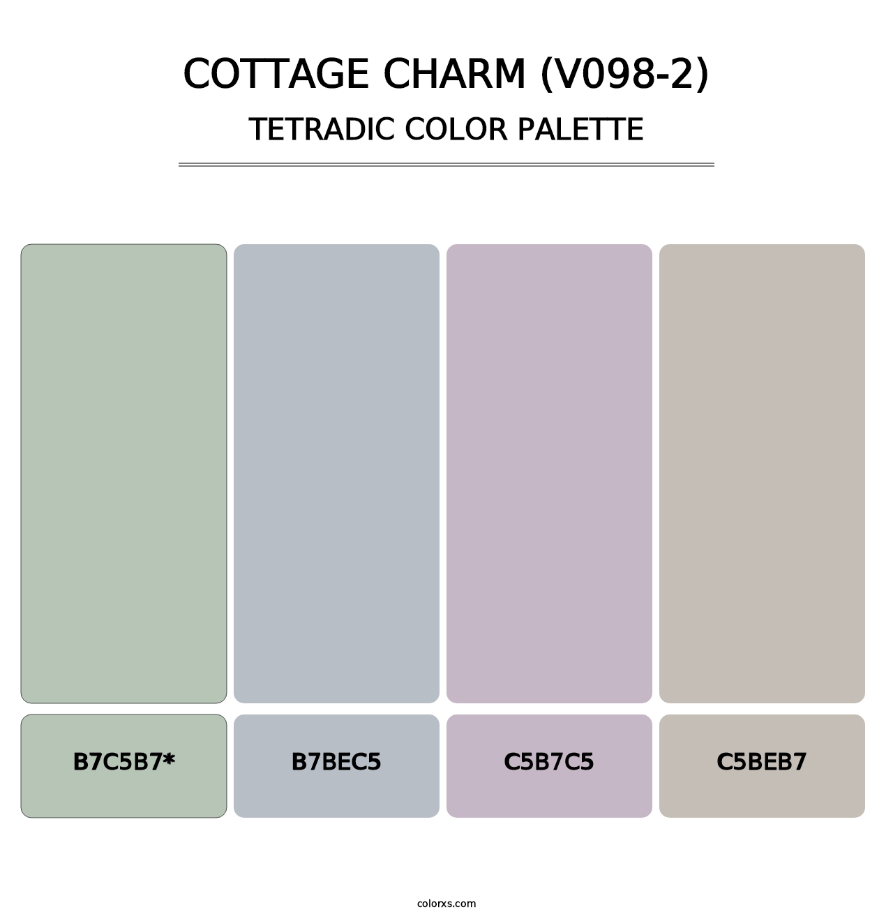 Cottage Charm (V098-2) - Tetradic Color Palette