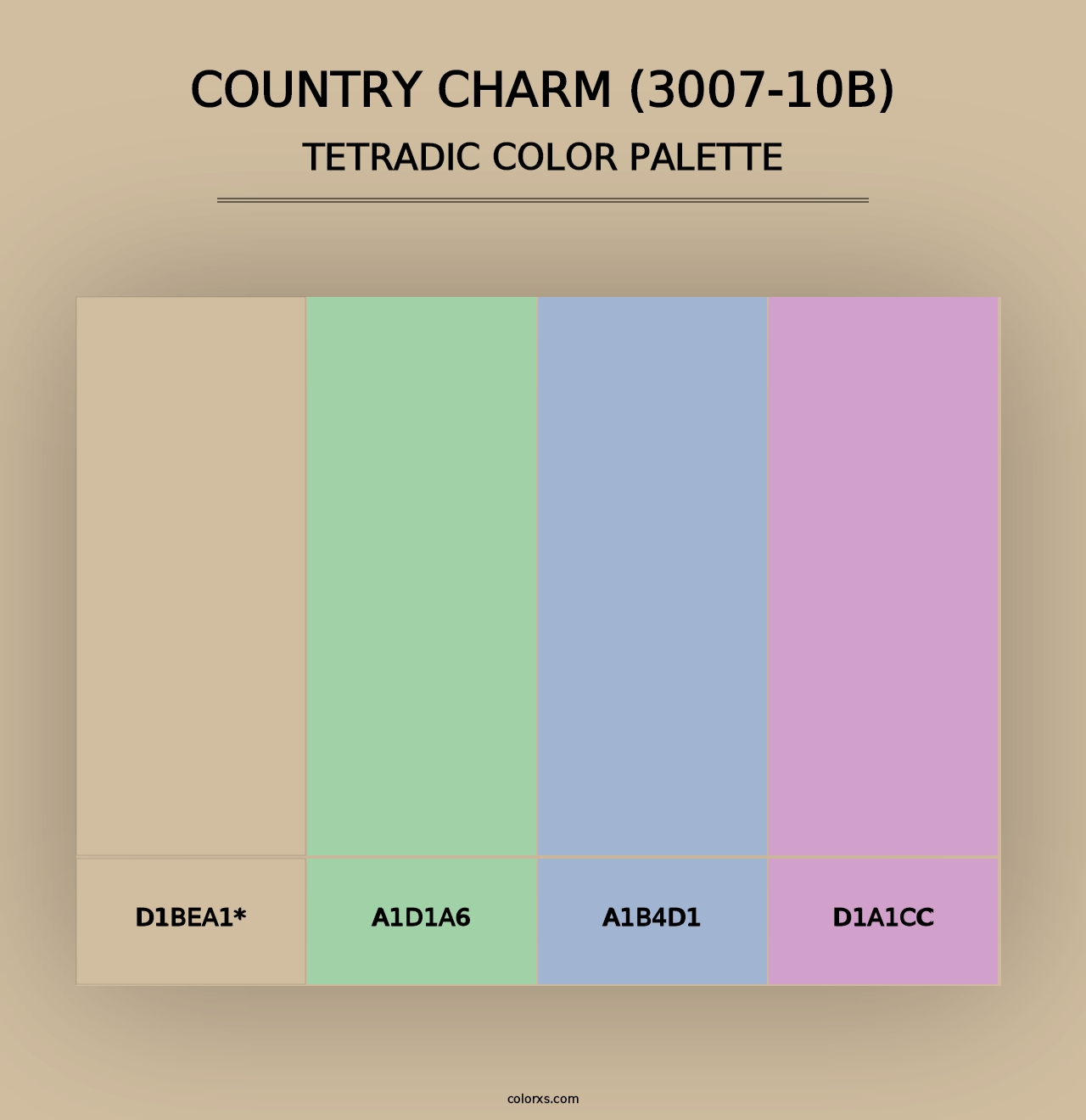 Country Charm (3007-10B) - Tetradic Color Palette