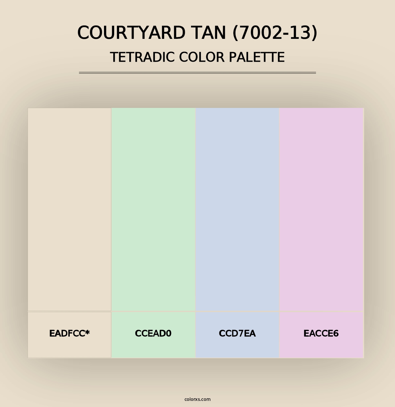 Courtyard Tan (7002-13) - Tetradic Color Palette