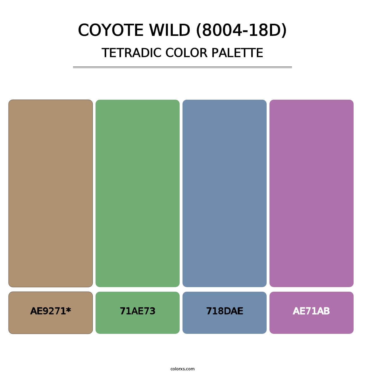Coyote Wild (8004-18D) - Tetradic Color Palette