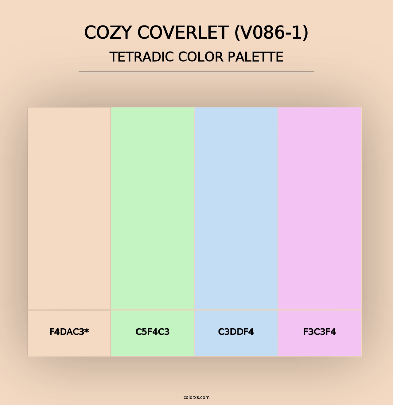 Cozy Coverlet (V086-1) - Tetradic Color Palette