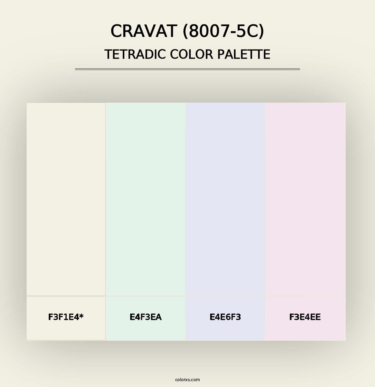 Cravat (8007-5C) - Tetradic Color Palette