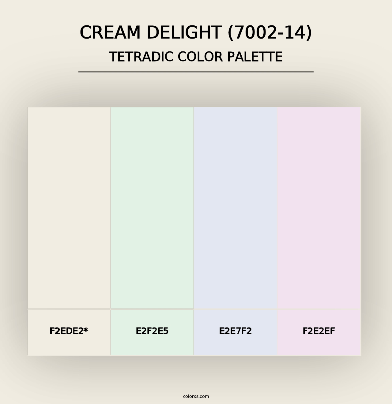 Cream Delight (7002-14) - Tetradic Color Palette