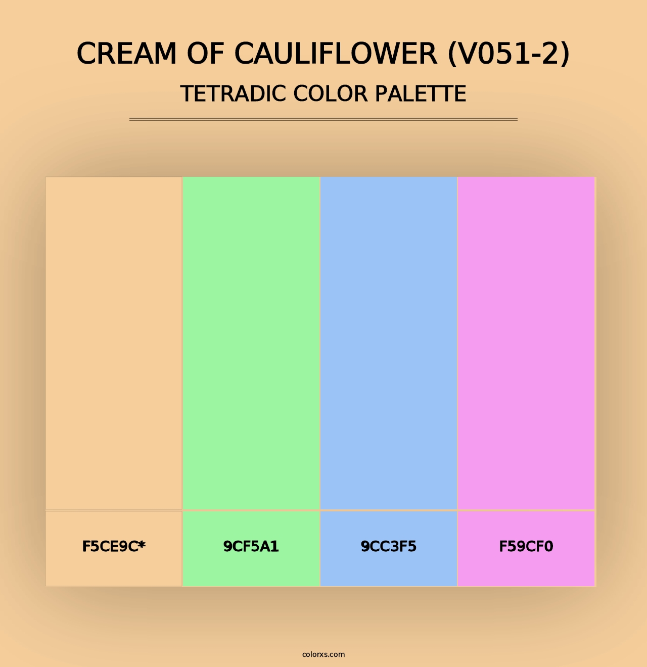 Cream of Cauliflower (V051-2) - Tetradic Color Palette