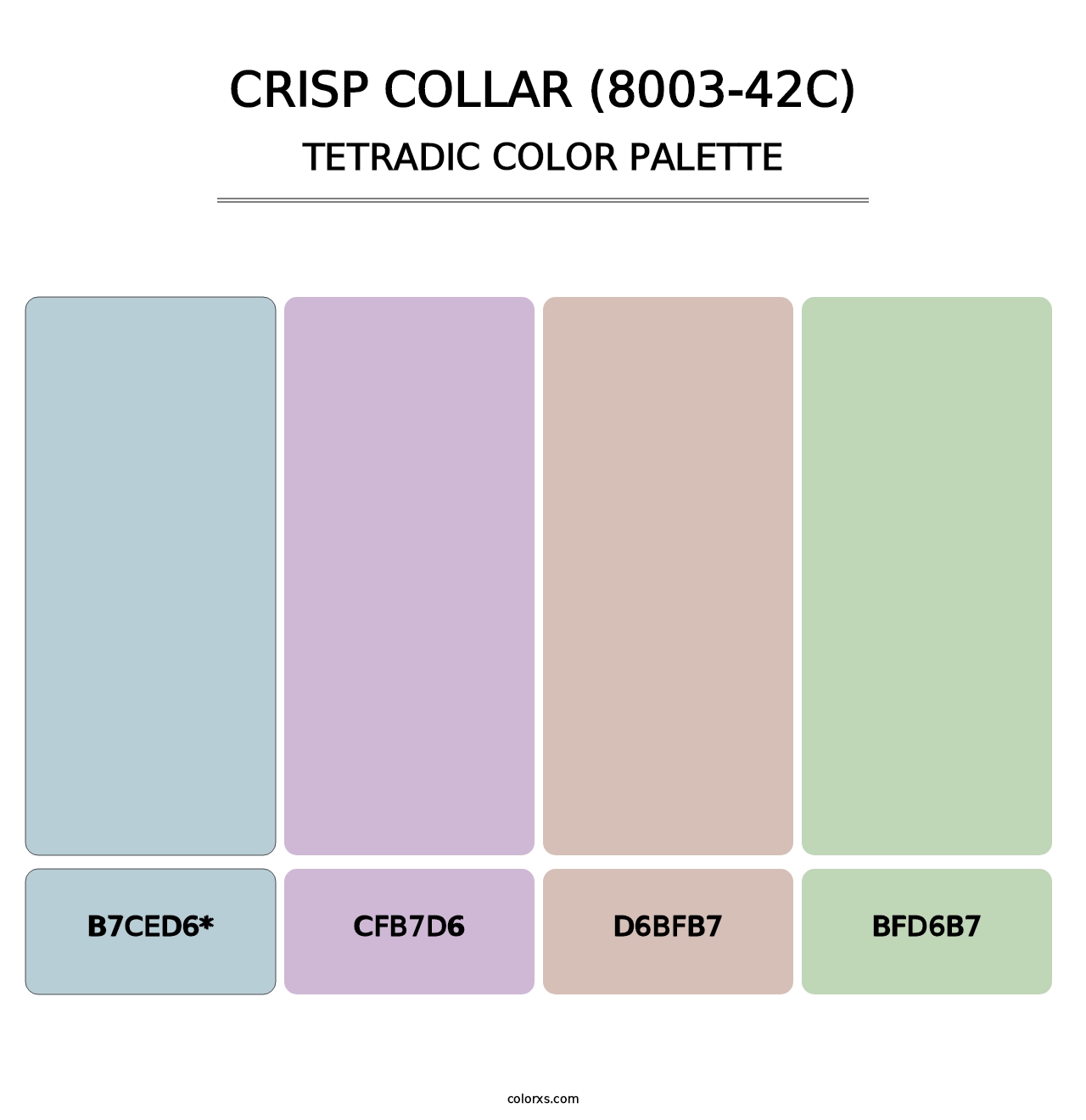 Crisp Collar (8003-42C) - Tetradic Color Palette