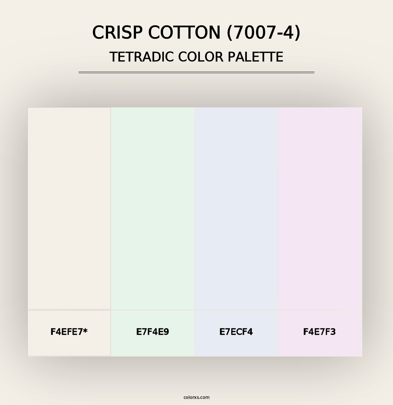 Crisp Cotton (7007-4) - Tetradic Color Palette