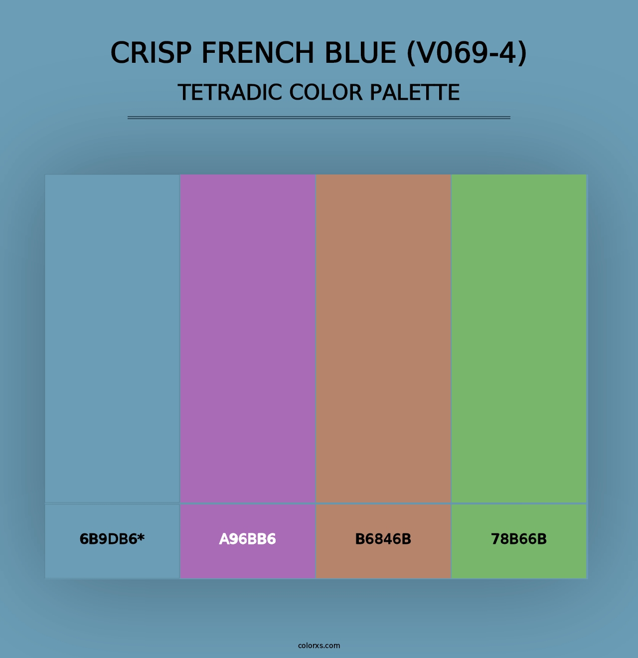 Crisp French Blue (V069-4) - Tetradic Color Palette