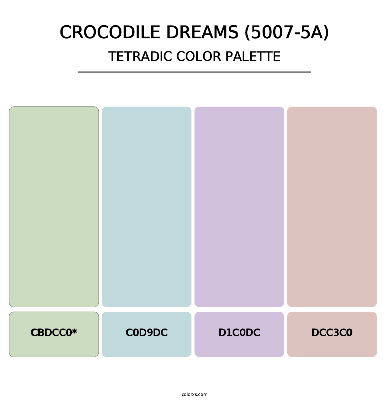 Crocodile Dreams (5007-5A) - Tetradic Color Palette