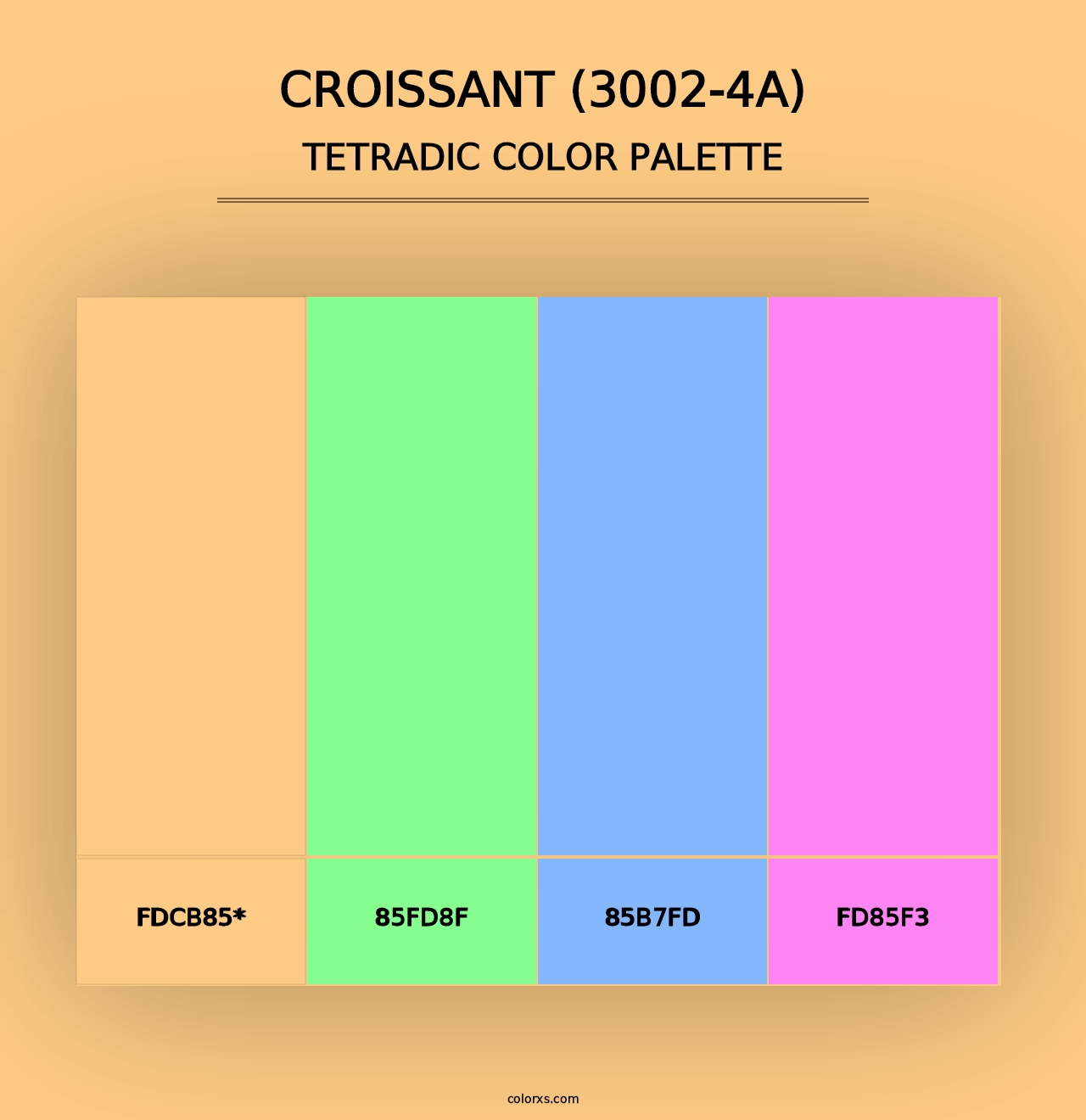 Croissant (3002-4A) - Tetradic Color Palette